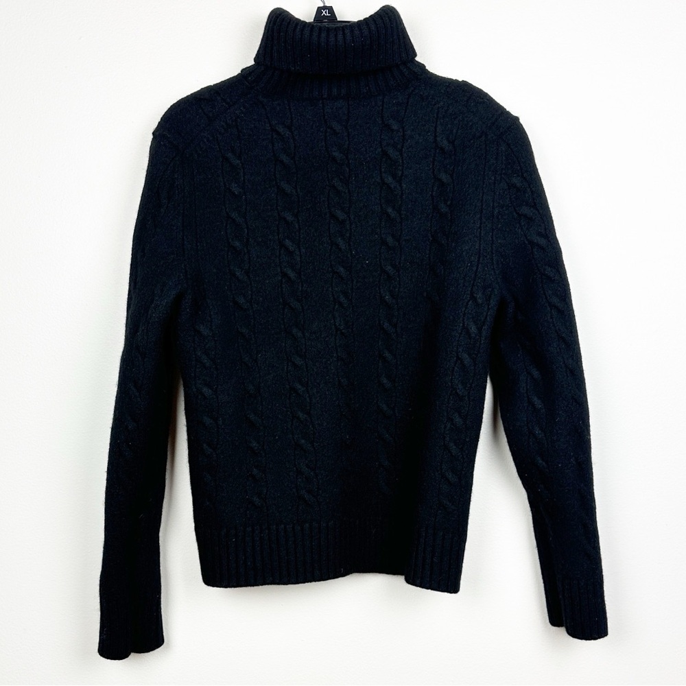 Banana Republic Extra Fine Merino Wool Cable Knit Turtleneck Sweater - Picture 2 of 8